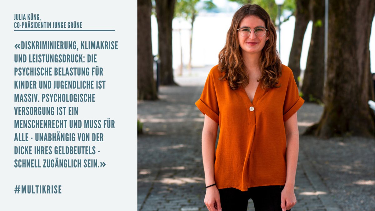 projuventute's tweet photo. Wir sind uns einig: Die psychische Belastung von Kindern und Jugendlichen ist erhöht in Multikrise und braucht politische Antworten. Zu unserer Medienmitteilung 👉 https://t.co/C8GDTdRawz #Multikrise #ProJuventute #Schweiz @jungegruene_ch @Julia_Kueng https://t.co/iJGW7IHS3H