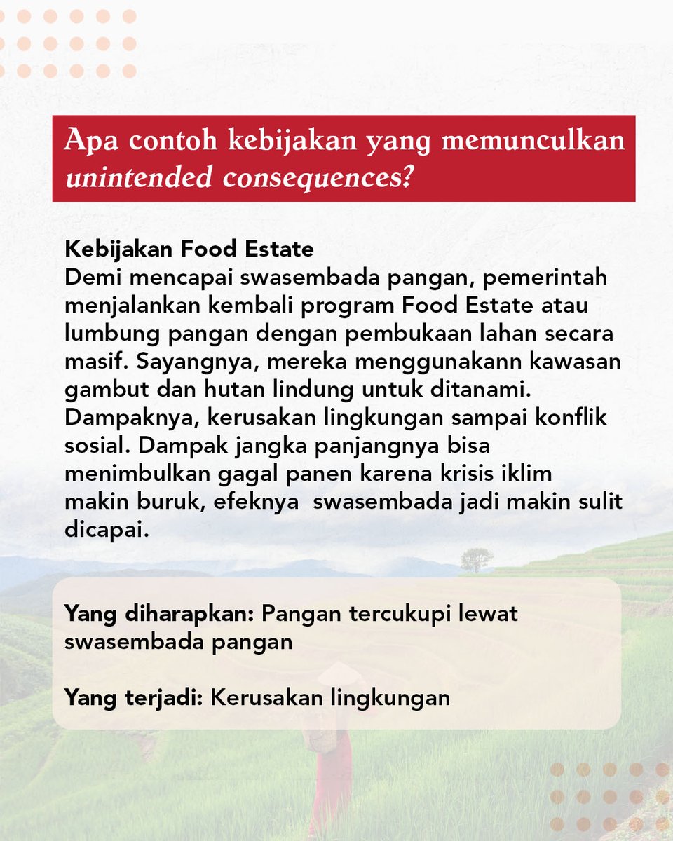 cips_id's tweet photo. Kok bisa ya, beberapa kebijakan yang seharusnya menyelesaikan masalah justru malah melahirkan masalah baru lagi?
Mari berkenalan dengan istilah Unintended Consequence di #ThinkTankThursday kali ini! Geser untuk tahu penjelasannya! https://t.co/EcWekxRXO6