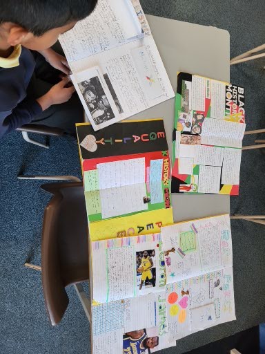 Prima1Brudenell's tweet photo. Amazing entries for our @blackhistory #learninglogs. So proud of how engaged our pupils and parents were. Winners announced tomorrow!! @FloellaBenjamin @MarcusRashford @KingJames https://t.co/0GEWuKrk0R