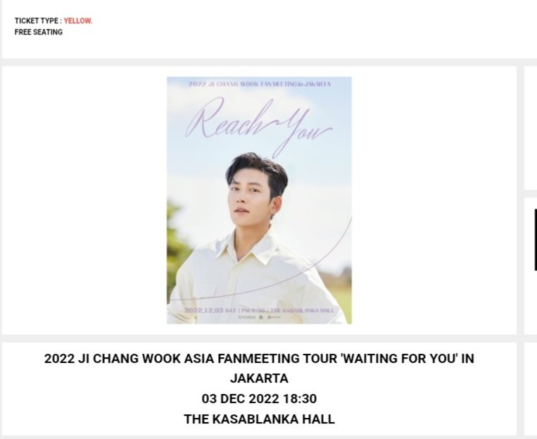 dijual karna gabisa hadir.
yang mau bisa DM ya

#reachyouinjkt #jichangwook #fanmeeting