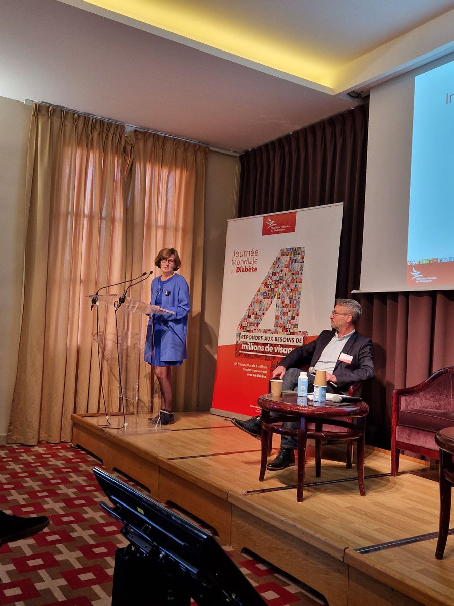 agnesfirmin's tweet photo. Honorée d'avoir ouvert le colloque de la @FederationAFD.
Mobilisée depuis longtemps sur le sujet du #diabète, je réitère l'engagement du @Sante_Gouv pour :
✅ promouvoir de nouvelles habitudes de vie à tous les âges
➕ de prévention
🧑‍⚕️ améliorer le parcours patient
#4MdeVisages https://t.co/QOP44iaJvE