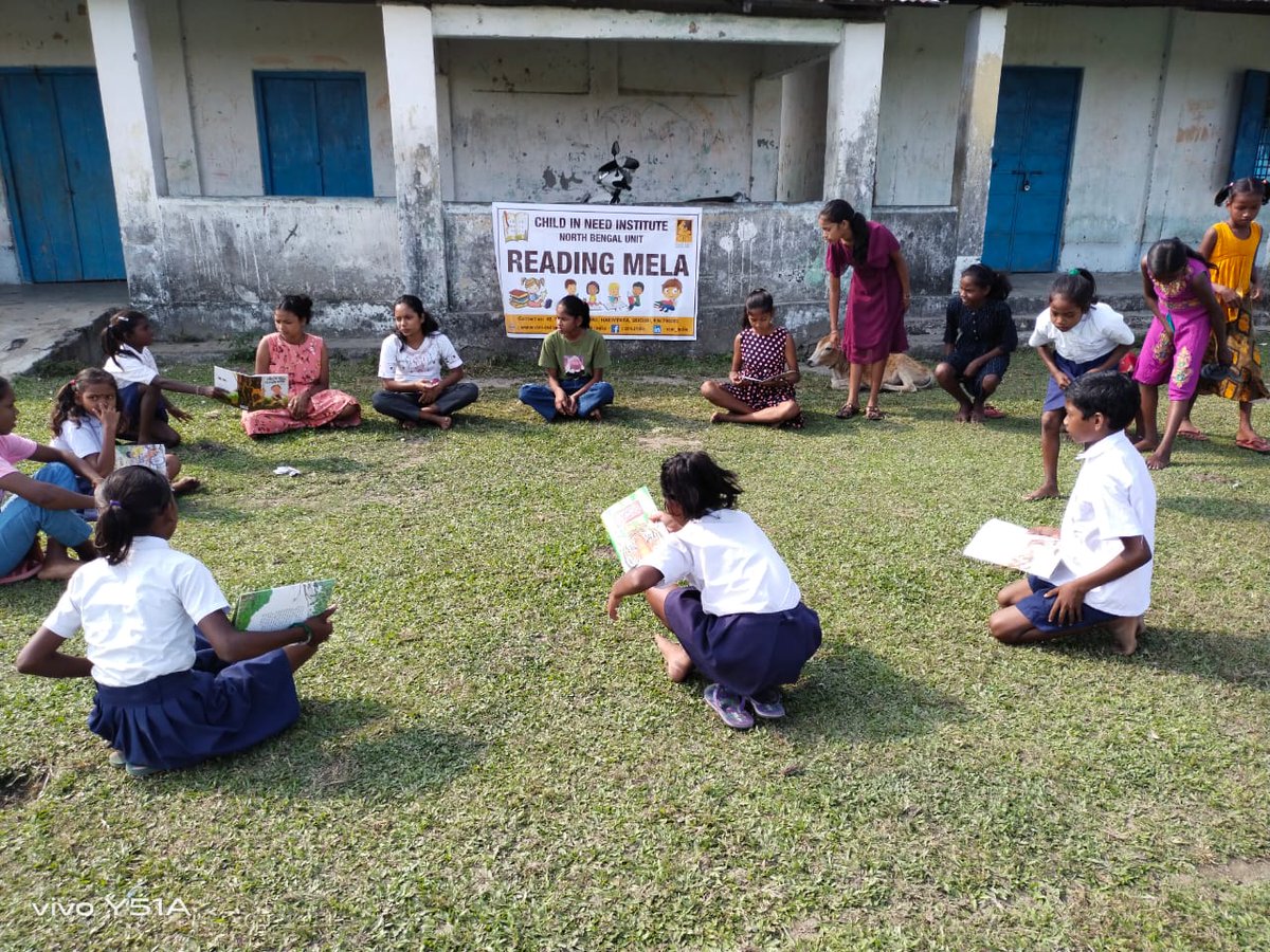 cini_india's tweet photo. The #ReadingFestival is being organised in Jalpaiguri, Darjeeling and Alipurduar Districts through our Learning Centres. CINI has received official permission from Paschim Banga Samagra Siksha Mission (#PBSSM) for organising ‘Reading Festival’ in primary schools of #WestBengal. https://t.co/nWVmT48V1c