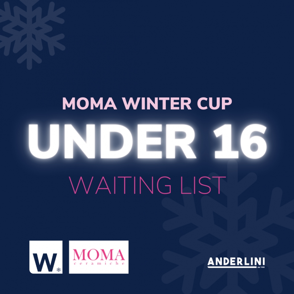 🚨 ALLERT 🚨 Aperta la lista d'attesa per la categoria UNDER 16 FEMMINILE alla Moma Winter Cup 2022, che ha raggiunto la 36 squadre iscritte!

📲 In via di esaurimento anche i posti nelle altre categorie! Vi siete iscritti?

#momawintercup
#anderlini
#anderliniINSIDE
