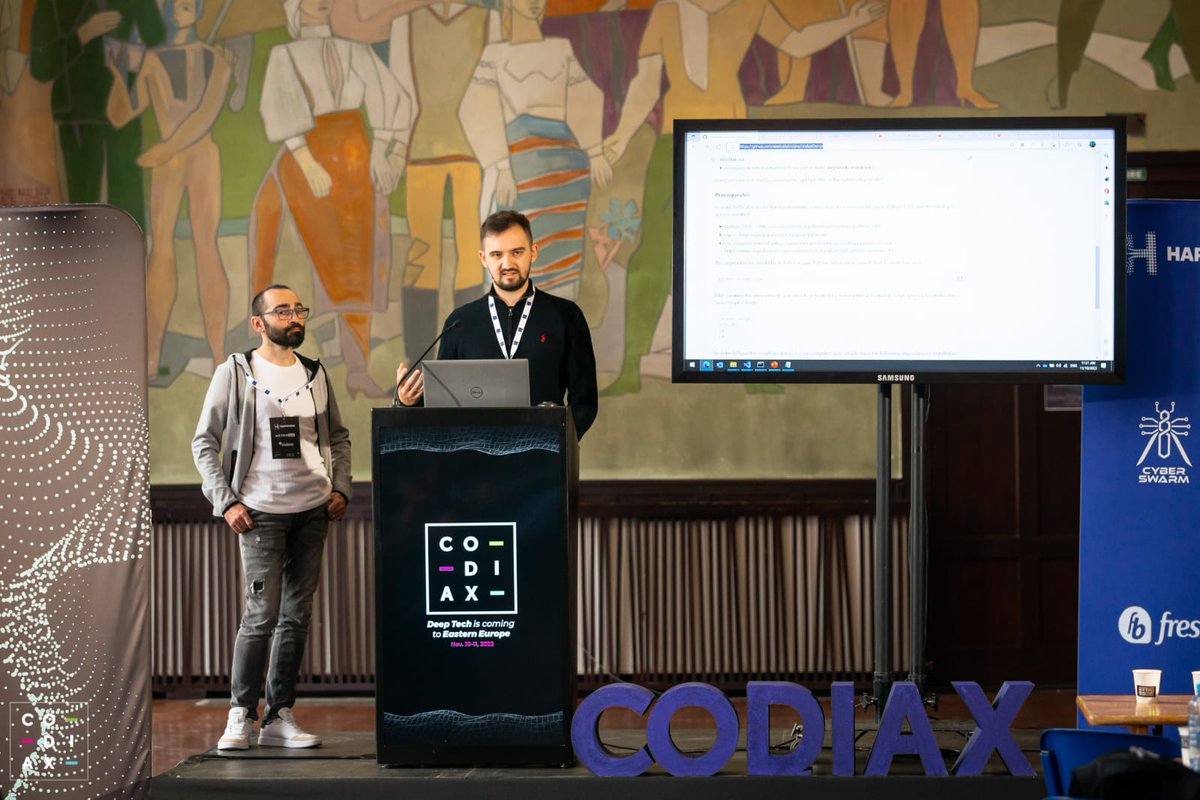 codiaxconf's tweet photo. GPT-3 seems to be a turning point of AI so, Alexandru Baila and Eugeniu Spinu from @endava are here to show us some of its functionalities and have fun. โจ๏ธ
#CodiaxCluj #deeptech #techevent #research #development #endava #AI #workshop #gpt3 https://t.co/OyzTh6zq17