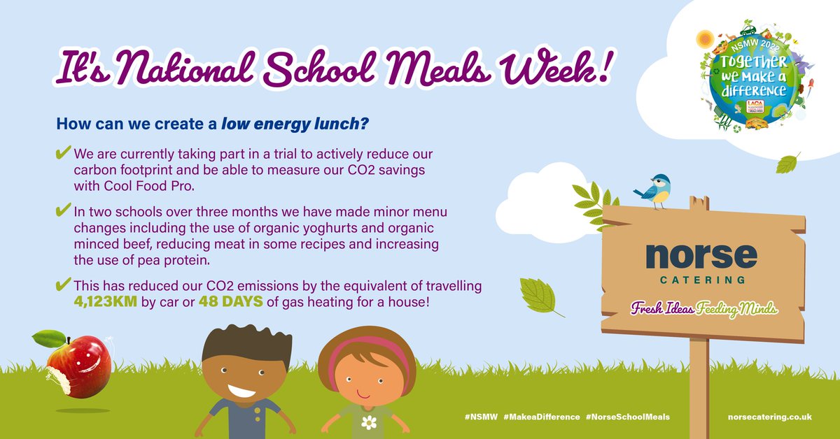 It's day four of National School Meals Week! We are excited to be taking part in a trial with Cool Food Pro to look at how we can create low energy lunches.
#NSMW22 #makeadifference #SchoolMeals
@LACA_UK @NSMW @coolfoodpro