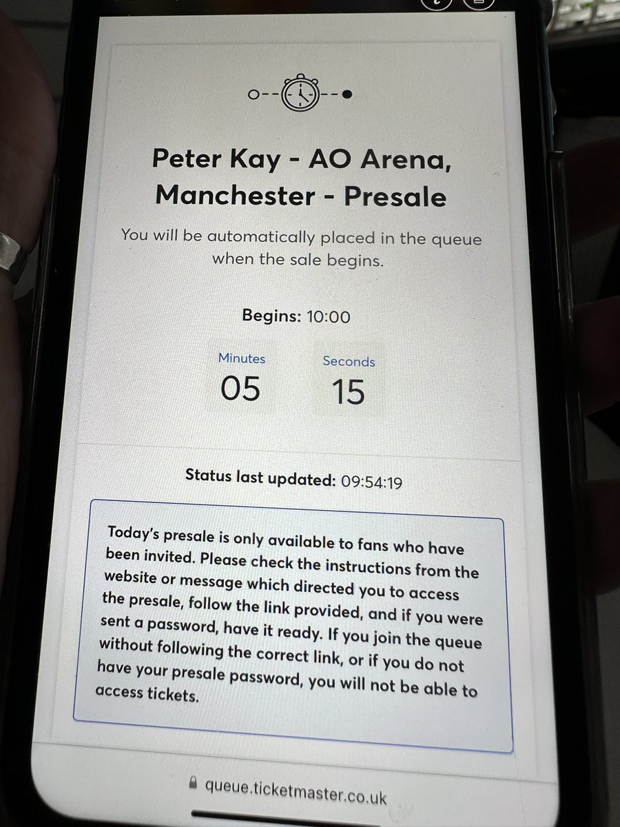 Wishing I was a three customer now at least they anticipated demand no o2 priority on the <a href="/Ticketmaster/">Ticketmaster</a> website absolute farce  <a href="/O2/">O2</a> <a href="/peterkay_co_uk/">Peter Kay</a>