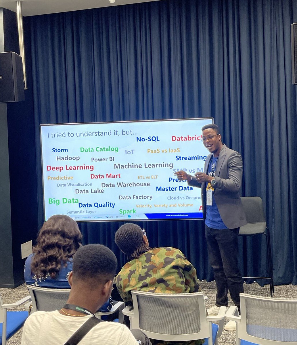 DAY 2 Breakout session with Adewale Yusuf (MVP, MCSA, MCDA, MCT) ongoing conversations about Demystifying Azure Data Platforms for organizations.

 #techsummitnigeria #techsummitng #microsoft #ai