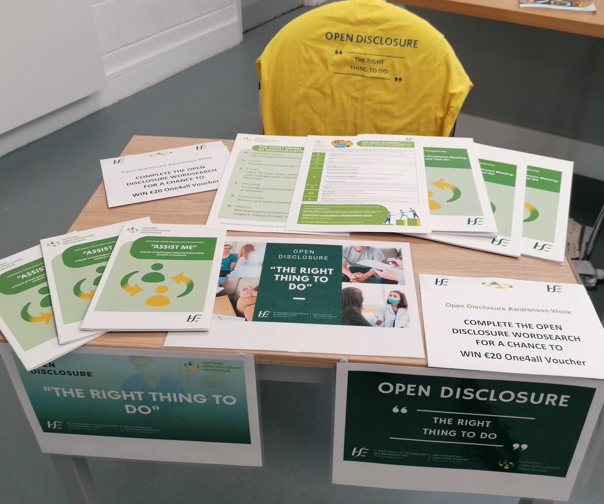 HSECHODNCC's tweet photo. 🔵National Open Disclosure Awareness Week

🔵The Quality and Patient Safety Advisors out raising awareness in Roselawn Health Centre for #NationalOpenDisclosureAwarenessWeek #OpenDisclosure #Therightthingtodo
 
@NationalQPS @AngelaTysall @LorraineSchwan https://t.co/NZ4GfR6llO