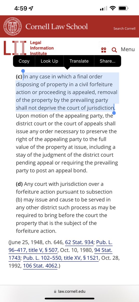 irikefe_ogaga's tweet photo. @dbossjj U.S.C 1355.. it’s just a civil forfeiture. 

US Supreme Court 1355 doesn’t state it’s a criminal case. It’s a suspected one and they just take it without a criminal charge. U have a right to sue them if u want to. U also have a right to waive law suit https://t.co/Ukq9G9Hnjo