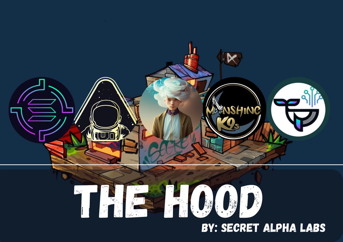 The saga continues! 🚀 The Hood will be hosting @AI_LabNFT @SecretSpaceSoc1 @solsniperxyz @m00nShine_K9s and @WiseWhales at 2pm UTC! Link: x.com/i/spaces/1lpjq… As always, don’t fade! See ya there! 👋🏼 #BreakingtheSilence #Solana #SolanaNFT #NFTcollections #NFT #NFTart