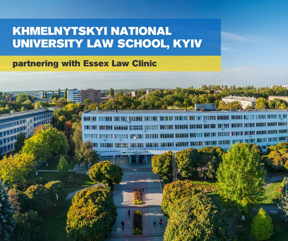 We’re delighted to be partnering Ukrainian University, Khmelnytskyi National University Law Clinic and <a href="/EssexLawSchool/">Essex Law School</a>'s Essex Law Clinic.
 
The partnership will enhance student learning and hopes to offer legal support to Ukrainian refugees in the UK.
 
okt.to/nwp3LD