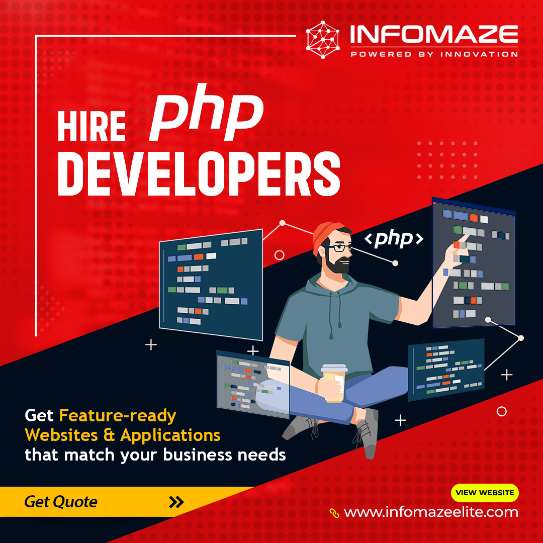 infomazeelite's tweet image. #HirePHPdevelopers committed to providing our #clients with #endtoend #webapplications & #websites with excellent #frameworks that are easy to #customize & use to #stayahead of #competitors.
.
Get in touch: bit.ly/3UAaF4e
.
#php #phpdevelopers #phpprogrammers #infomaze