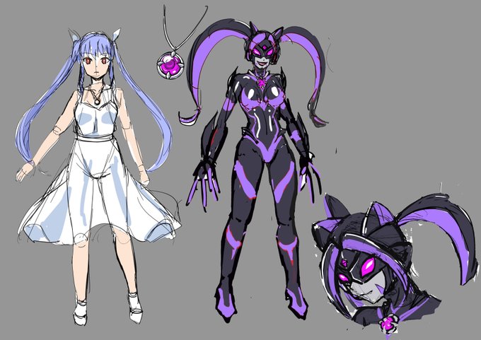 レナ5話ラフ06
制作時に描いたラフです。今回から登場のニナさん。 