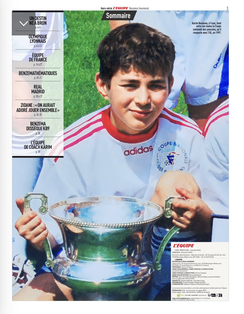 hugoguillemet's tweet image. Très fier d’avoir pleinement participé à ce hors-série de @lequipe, « @Benzema Fenomenal », en kiosques à partir d’aujourd’hui ! Des archives, de l’inédit, des légendes, tout y est: 40 pages spéciales sur le Ballon d’Or 2022.