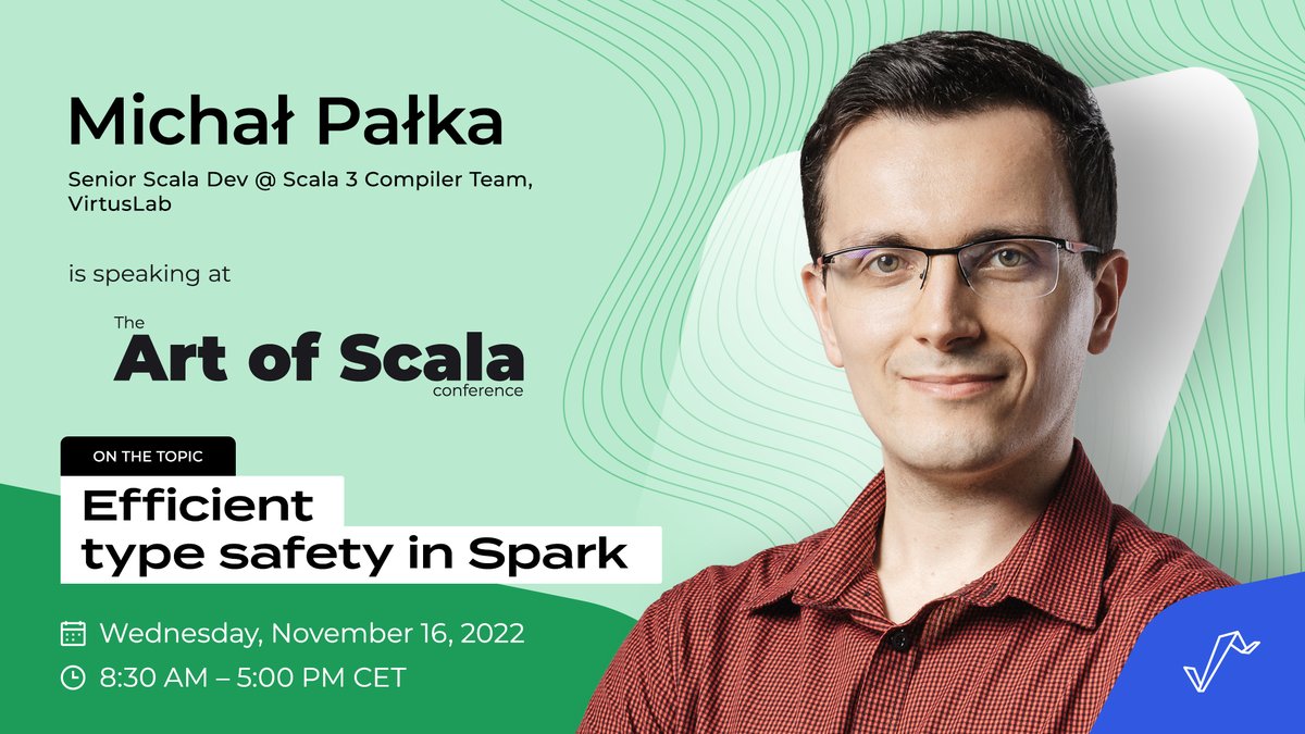 The Art of Scala, a non-commercial #conference organized by #Scala enthusiasts, is coming next week in #Warsaw! 🚀 Our Senior Scala Developer, <a href="/mchlpalka/">Michał Pałka</a>, will be speaking there about "Efficient type safety in Spark".