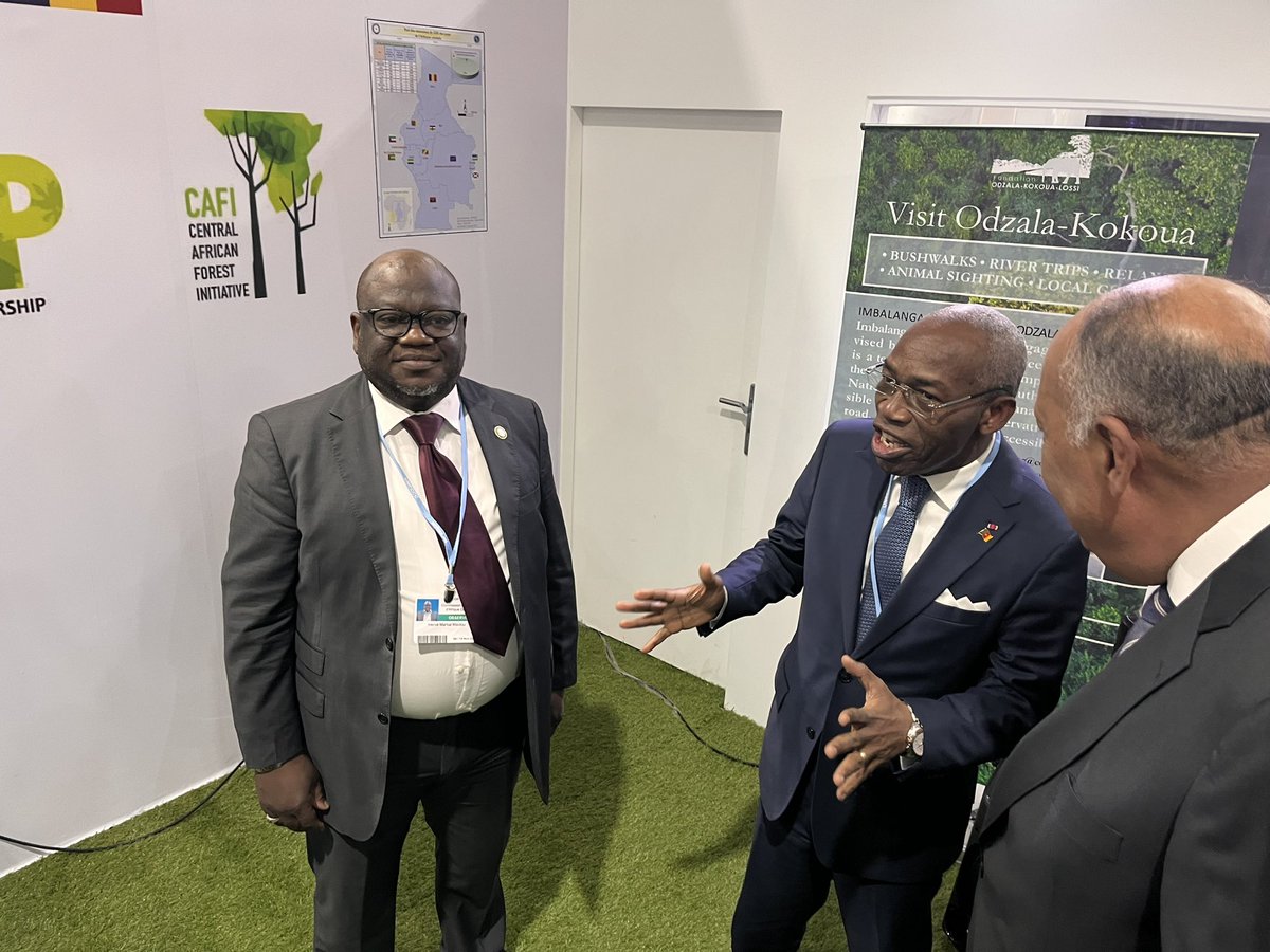 Visite du Président de la Commission #COP27 Pavillons COMIFAC Initiatives