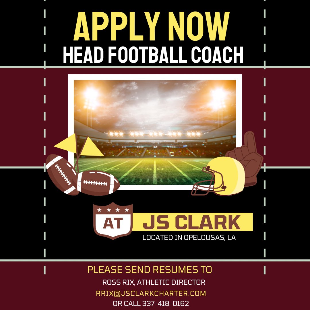 Only qualified visionaries need apply…<a href="/OTBSports_/">Off the Bench Sports/PREP NEWS/ Life Off The Bench</a> <a href="/peedee1906/">Preston Edwards</a> <a href="/TheLHSCA/">LHSCA</a> <a href="/LHSAA/">LHSAA</a> <a href="/RaginCajunsFB/">Louisiana Ragin’ Cajuns® Football</a> <a href="/LAFBReport/">Louisiana Football Report #LAHSFB</a> <a href="/CoachRossRix/">Ross Rix</a> <a href="/6thmanlouisiana/">6th Man Louisiana</a> <a href="/PGHLouisiana/">Prep Girls Hoops Louisiana</a> <a href="/CoachMartin0/">Martin Jason</a>