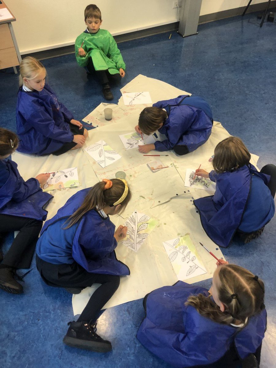 BSNJSV's tweet photo. Inspired by the work of David Hockney, #JSVYear4 have been studying nature and completing network drawings by imagining that they are insects crawling through the leaves and drawing what they can see. https://t.co/47jrAPLXSo