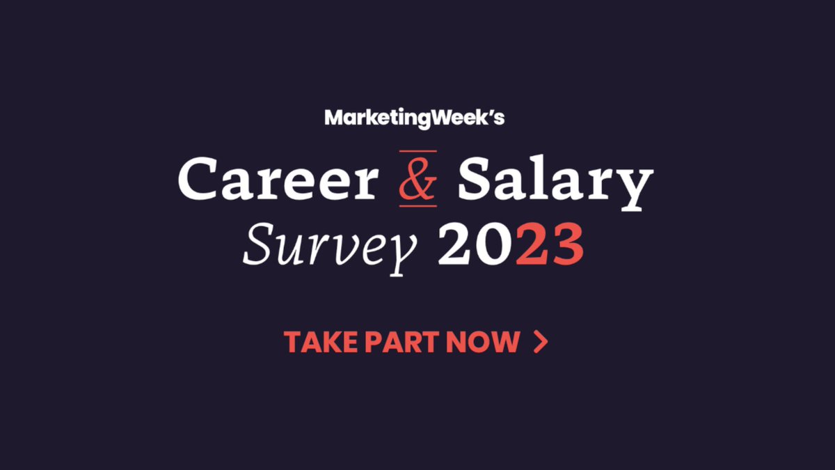 Festival of Marketing (@festofmarketing) on Twitter photo .<a href="/MarketingWeekEd/">Marketing Week</a> have launched the 25th annual Career and Salary Survey, and we need your help to make it the biggest, most comprehensive survey yet.
Take part now!
survey.alchemer.com/s3/7090572/69c… .<a href="/MarketingWeekEd/">Marketing Week</a> have launched the 25th annual Career and Salary Survey, and we need your help to make it the biggest, most comprehensive survey yet.
Take part now!
survey.alchemer.com/s3/7090572/69c…