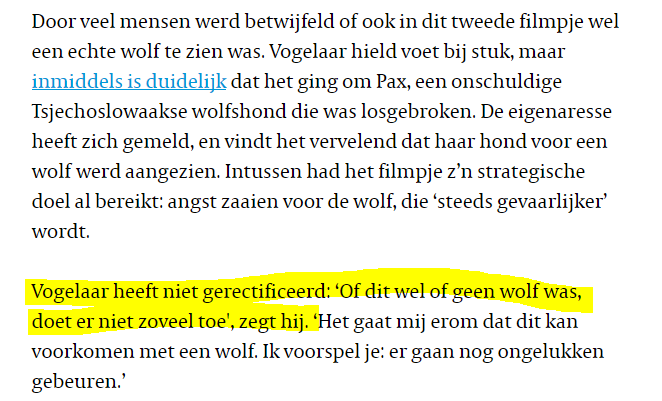 Deze quote van <a href="/JanCeesVogelaar/">Jan Cees Vogelaar.</a>, de lobbyist die met AgriFacts de stikstoftwijfel naar Den Haag bracht, en die tegenwoordig bij JA21 zit, zou boven al zijn uitspraken moeten staan (uit stuk van <a href="/jpgeelen/">Jean-Pierre Geelen</a> in de <a href="/volkskrant/">de Volkskrant</a> gisteren).

De waarheid doet er niet zoveel toe.