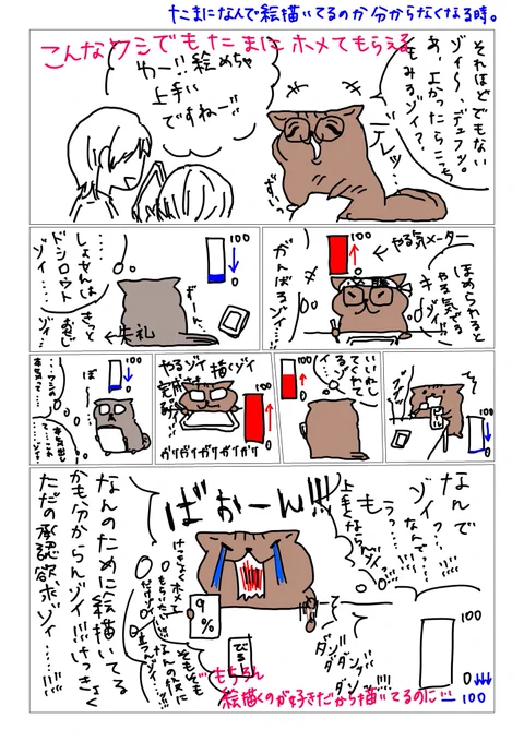 たまに思う。なんで描いてるんだっけ、、って、、。
#漫画 #イラスト #承認欲求 #落書き 