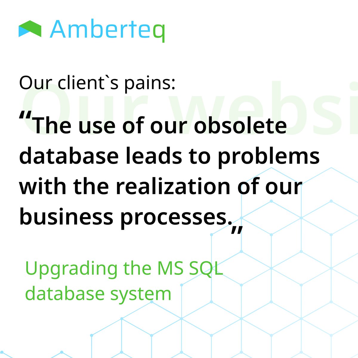 amberteq's tweet image. In this project, we migrated SQL Server 2014 to SQL Server 2017.
amberteq.com/portfolio/upgr…
#TechnologyUpgradation #DatabaseUpgradation #MSSQLdatabase #Microsoft #LegacySystem #TechnologyModernization #SystemModernization