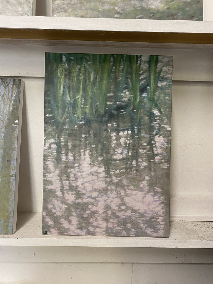 A great studio visit with painter Kate Sherman <a href="/KateShermanArt/">Kate Sherman</a> choosing work for forthcoming shows- so many beauties 🤍