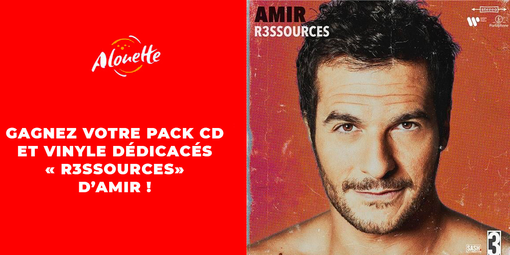 AlouetteRadio's tweet photo. 🎁 CONCOURS 🎁 

Alouette vous offre votre pack CD et vinyle dédicacés de la 3ème édition de l'album "Ressources" d'@Amir_Off ! 
Le chanteur sera en direct sur Alouette entre 7h et 9h mardi 15 novembre !

Pour participer : 
➡️ RT + Follow @AlouetteRadio
📆 Tirage au sort le 14/11 https://t.co/yHYfVpjqlt