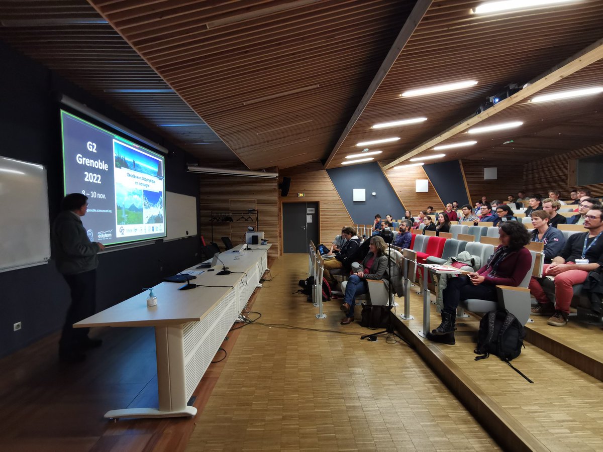 Dernier jour du colloque G2 "Géodésie, Géophysique et Montages" à Grenoble. Un programme scientifique riche avec la vue sur les massifs montagneux !