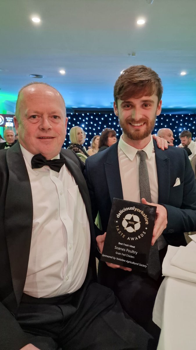 We were over the moon to win this <a href="/local_food/">Deliciously Yorkshire</a>  award last night!

Pictured are Operations Manager, Simon Rodgers and Customer service Co-ordinator, Robert Laird who accepted the award on behalf of the whole team.
