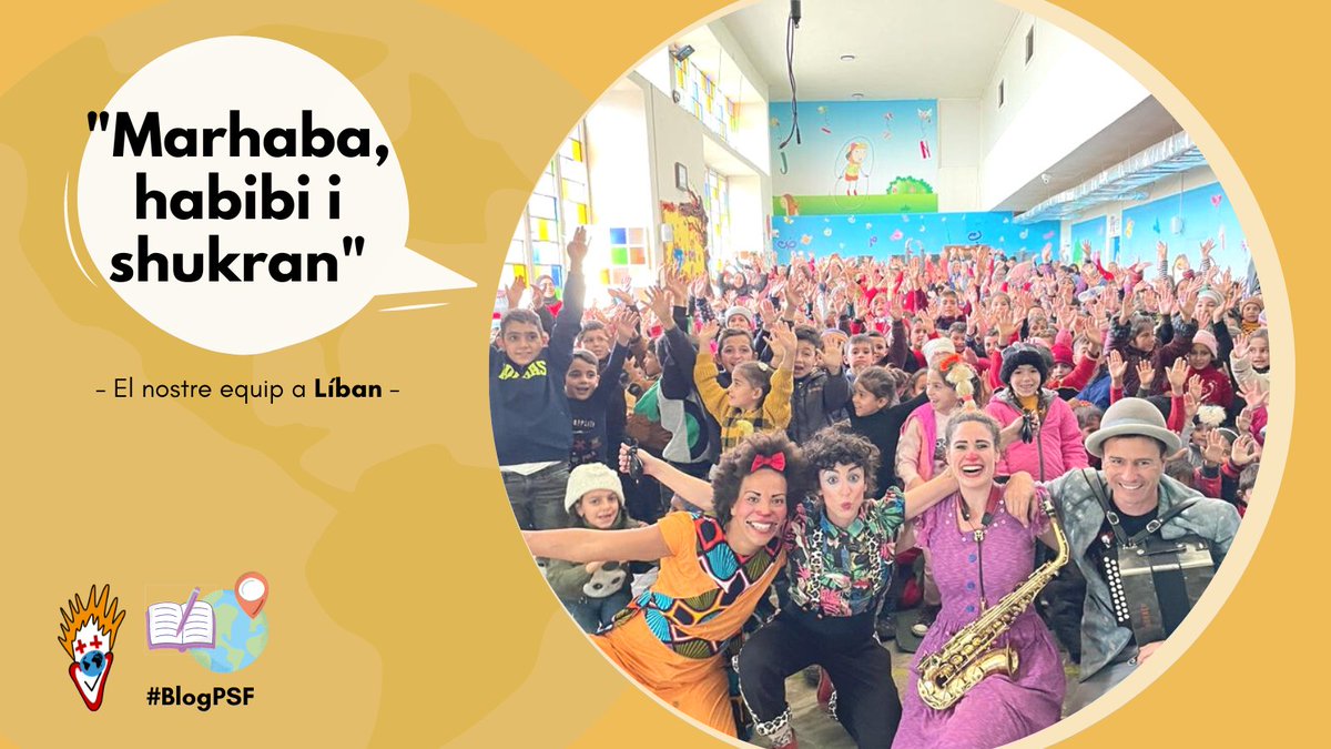psfcwb's tweet photo. @KayanyLebanon @UTCCB @UABBarcelona @BCNJustGlobal @FonsCatala En total han estat 17 espectacles per a +4.500 persones, la majoria nens i nenes refugiats de #Síria, però també libanesos i palestins. 

No us perdeu l'última entrada al #BlogPSF ✍️🌍  "Marhaba, habibi i shukran", 3 paraules que ens han ressonat al 💓. 
👉https://t.co/q7XyP7QWeX https://t.co/KZIgr6Mlwn