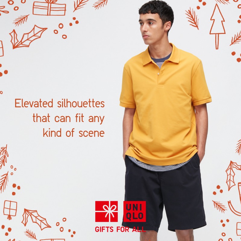 UNIQLOPH's tweet photo. #CelebrateTogether with UNIQLO POLOS. This Holiday casual staple is perfect as a gift and also as a go-to piece to put together any Holiday outfit! #UniqloPH.