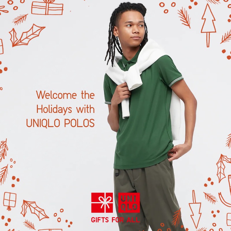 UNIQLOPH's tweet photo. #CelebrateTogether with UNIQLO POLOS. This Holiday casual staple is perfect as a gift and also as a go-to piece to put together any Holiday outfit! #UniqloPH.