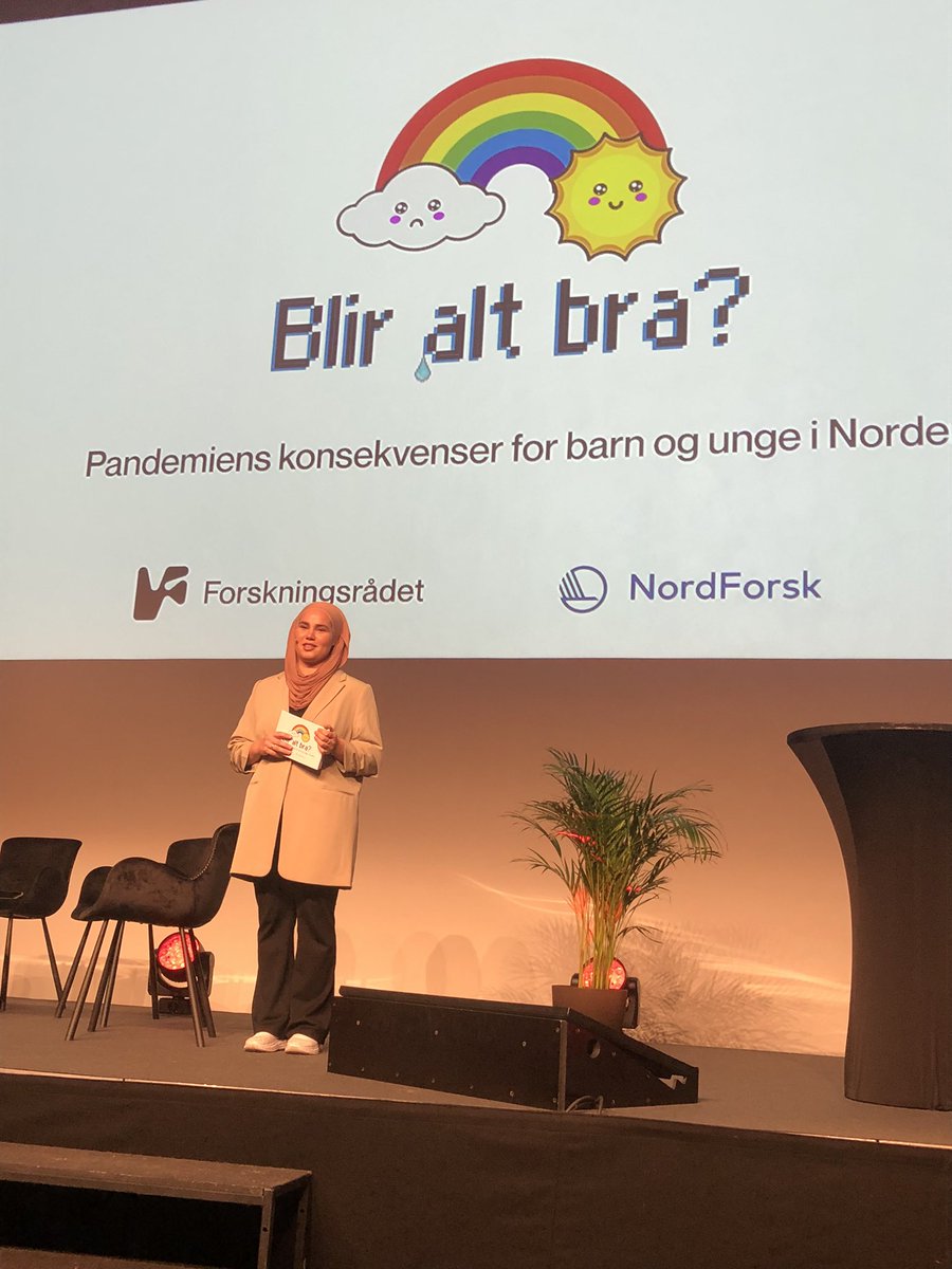 HildeFanuelsen's tweet photo. Iman Meskini åpner konferansen Blir alt bra? I samarbeid med @forskningsradet og @nordforsk https://t.co/COuhW20l6x