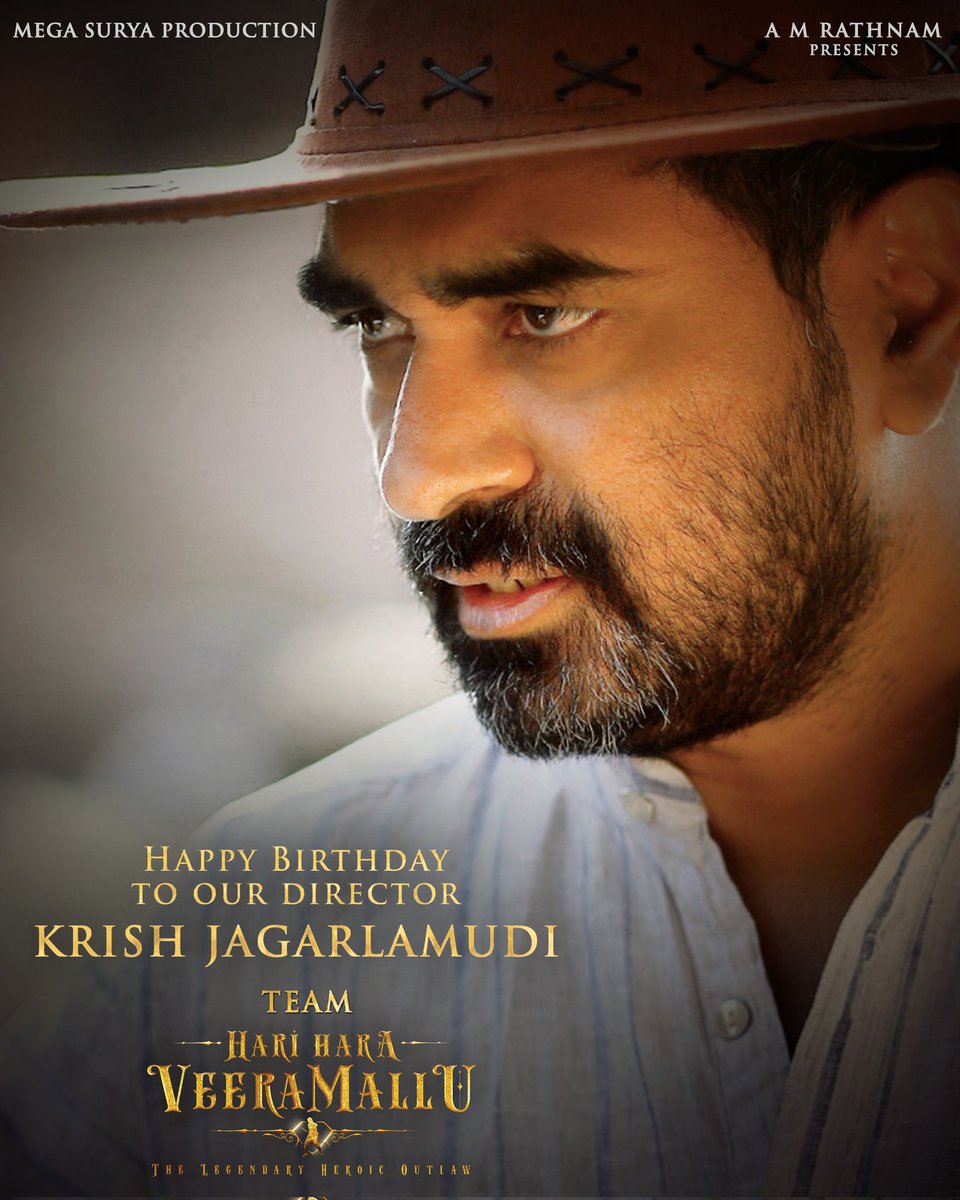 Team @HHVMFilm wishes the master story-teller, Our captain @DirKrish a very Happy Birthday! 🤩

#HappyBirthdayKrish