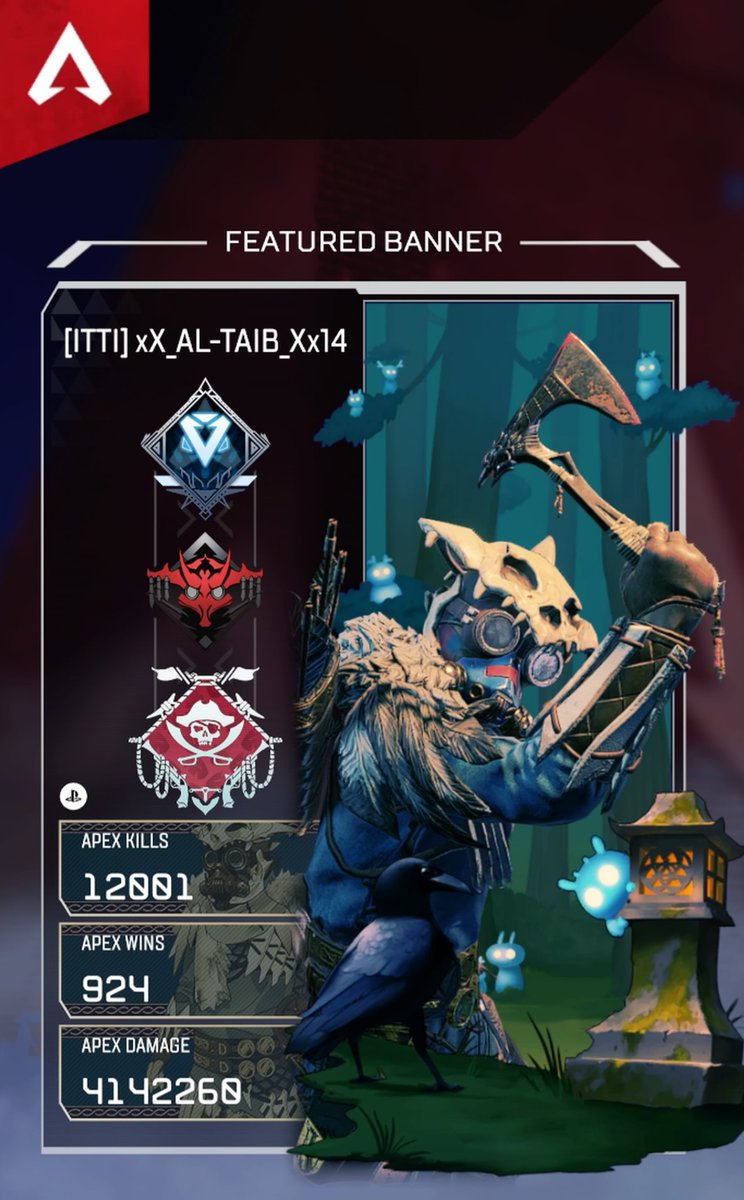 Abdulmaleik14's tweet photo. As Bloodhound main 🐺
I finally yesterday hit 12 thousands kills as bloodhound 🐺💀
Next goal is to hit 1K wins! 🏆
Follow my twitch channel please 🙏
Twitch : malo18oky
https://t.co/urNoN5TaU1
#ApexLegends #strikepack #GodofWarRagnarok #gamer #streamer #الاتحاد #الهلال #PS5 https://t.co/KTFN2nU7VM