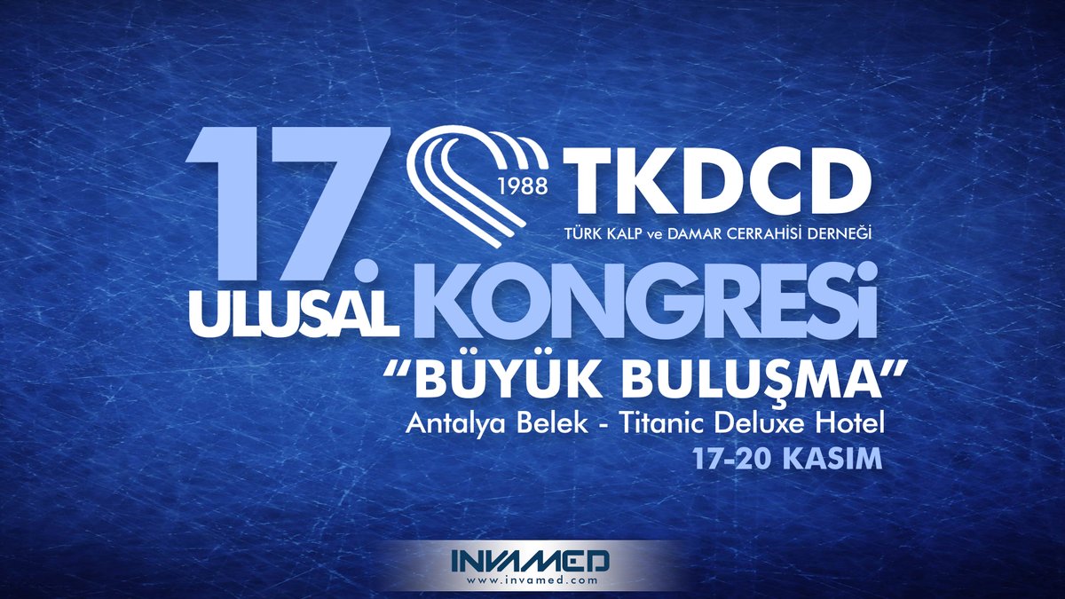 invamed_inc's tweet photo. Türk Kalp ve Damar Cerrahisi Derneği 17.Ulusal Kongresi Başlıyor.
“Büyük Buluşma” için sayılı günler kaldı.

17-20 Kasım tarihlerinde Antalya Belek - Titanic Deluxe Hotel’de gerçekleşecek olan 17. Ulusal TKDCD Kongresinde buluşmak üzere...

@TkdcdSosyal 

#TKDCD #TKDCD2022 https://t.co/vuVzcDgorC