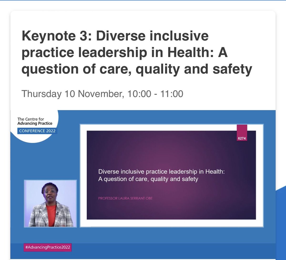 CornwallIoSAdvP's tweet photo. Excellent keynote to start the day at the #APconference2022 @lauraserrant
Asking us to reflect on our own AP practice and recognise that we need to look for opportunities to help shape the future and lead in an inclusive way within our sphere of influenceโฆ https://t.co/J77S2dyc3G