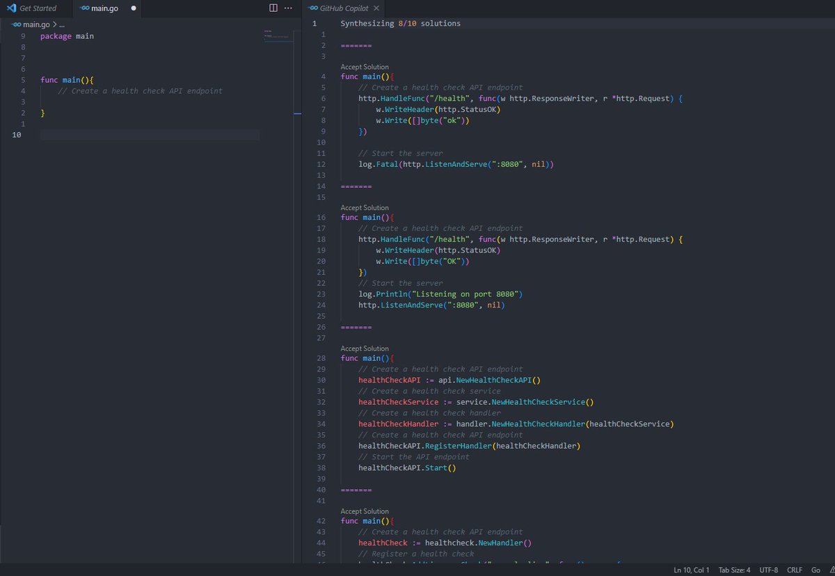 Left is my code, right is synthesized solutions.
It's incredibly advanced for what it does.
I've had instances where it's copied my syntax for future solutions