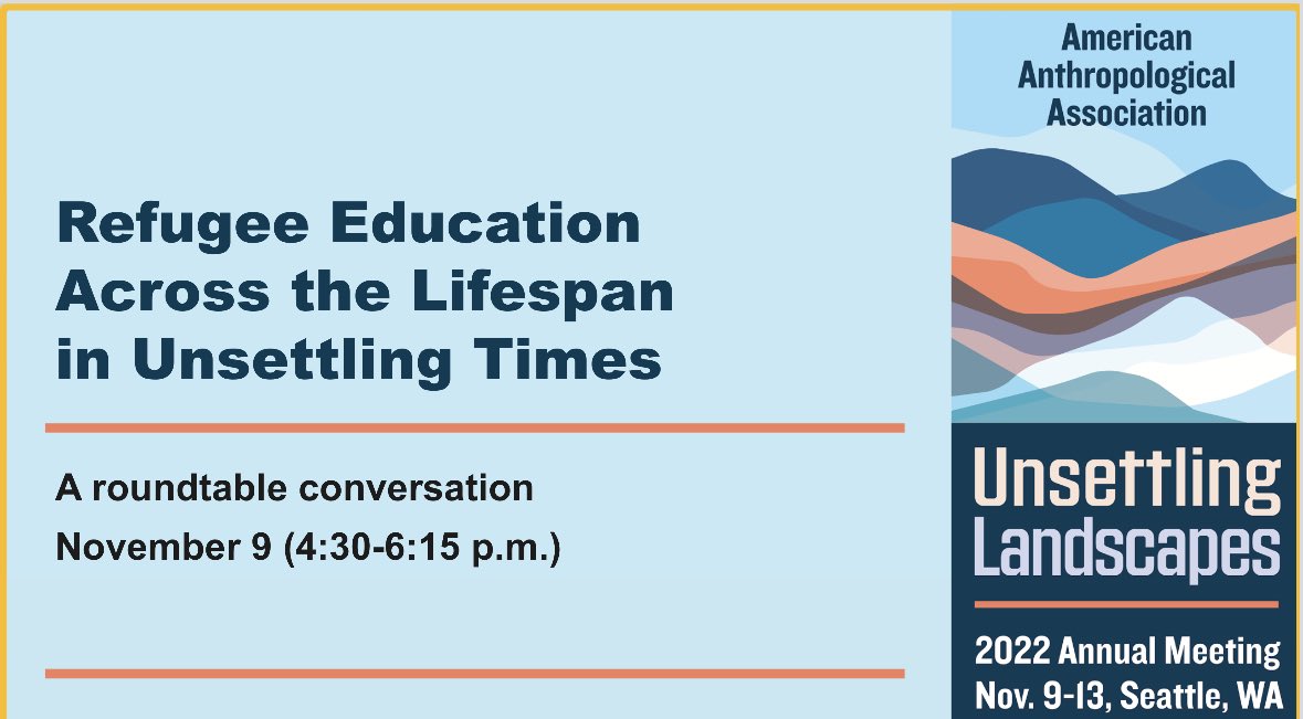 Wonderful roundtable session put together by @dwarrine for Day 1 of @AmericanAnthro where we mapped the experiences of #languagelearning and #languageuse of #refugees across various contexts #education #anthrotalk #educationallinguistics #transnationalism #anthropology