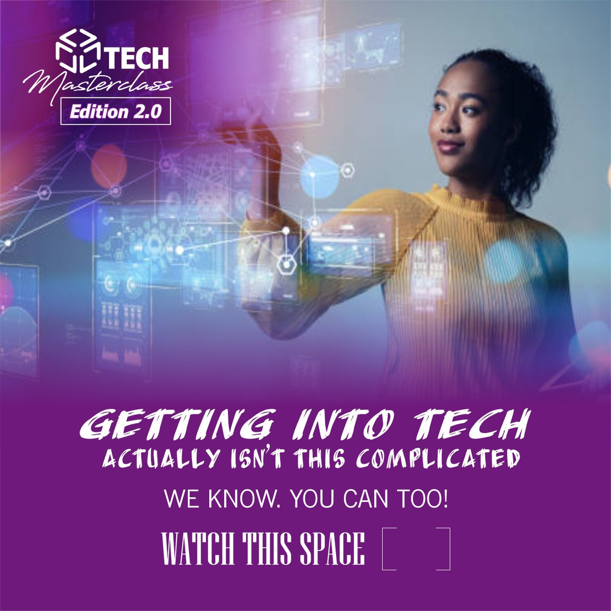 MasterclassTech's tweet image. Forget all the seemingly techy grammar and languages, getting into the Tech space is very doable and achievable.

Let us show how.

Stay tuned.
#TechMasterclass #Tech