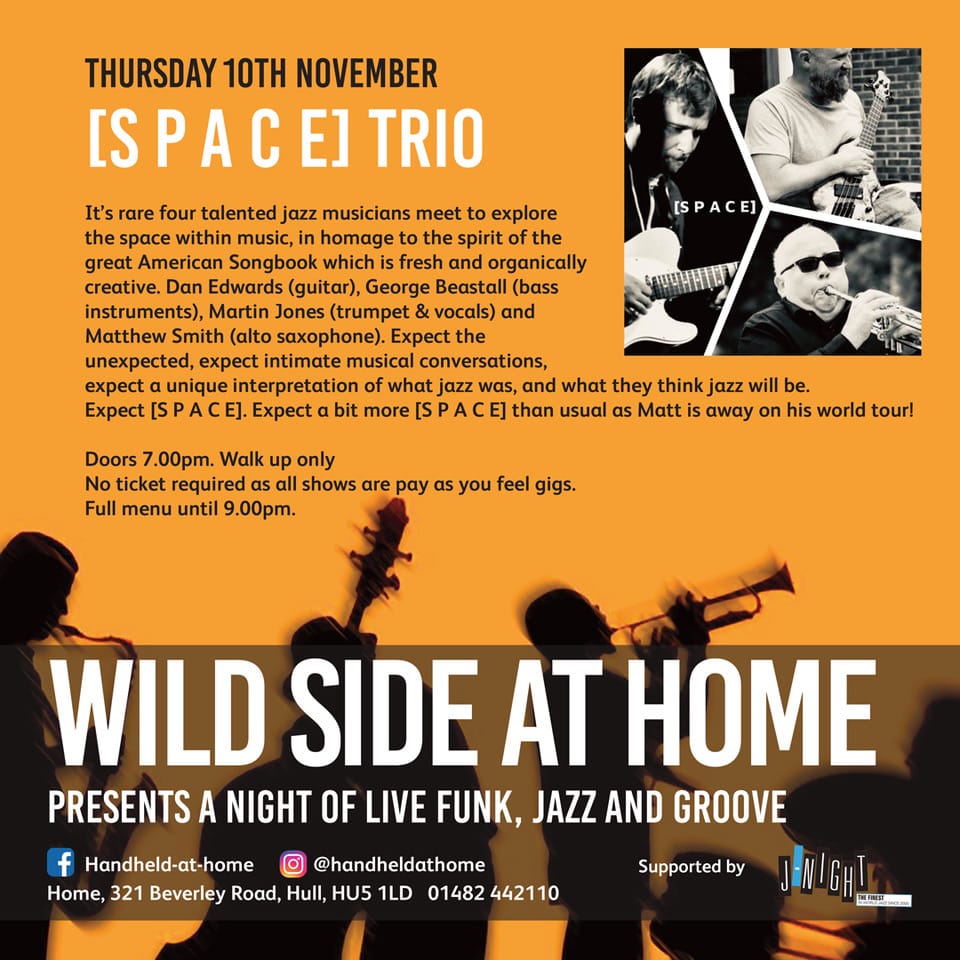 This Thursday! The last Wild Side of this series 🎶 

Walk ups only so get down early as it’s gonna be a busy one. We’re open from 5 with music from 8ish and food served til 9. See you there! 🍻