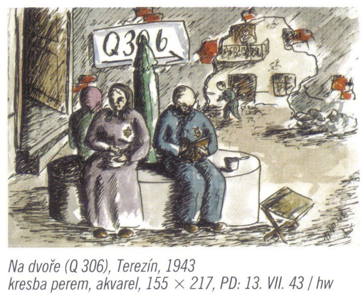 AuschwitzMuseum's tweet photo. In the ghetto Helga made over a hundred drawings depicting everyday life.

After the war she studied graphic arts &amp; became a renowned painter. Through her work she tries to pass on a message to the younger generation to never let anything like what happened to her happen again. https://t.co/twDAEerVBl
