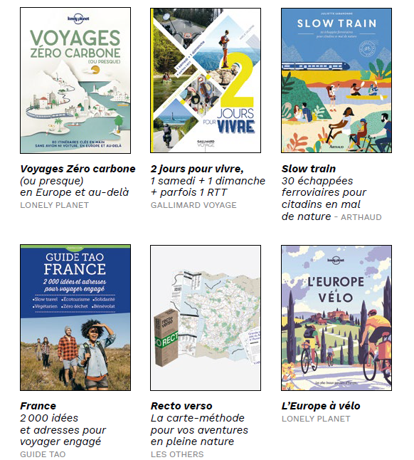 Salut le Twitter voyage👋

Je cherche les meilleurs guides de voyage bas-carbone (en train, à vélo, à pied, à cheval, en voilier... qu'importe tant que c'est doux pour le climat).

On avait déjà fait cette sélection avec <a href="/greenpeacefr/">Greenpeace France</a> mais vous en connaissez surement d'autres 👀