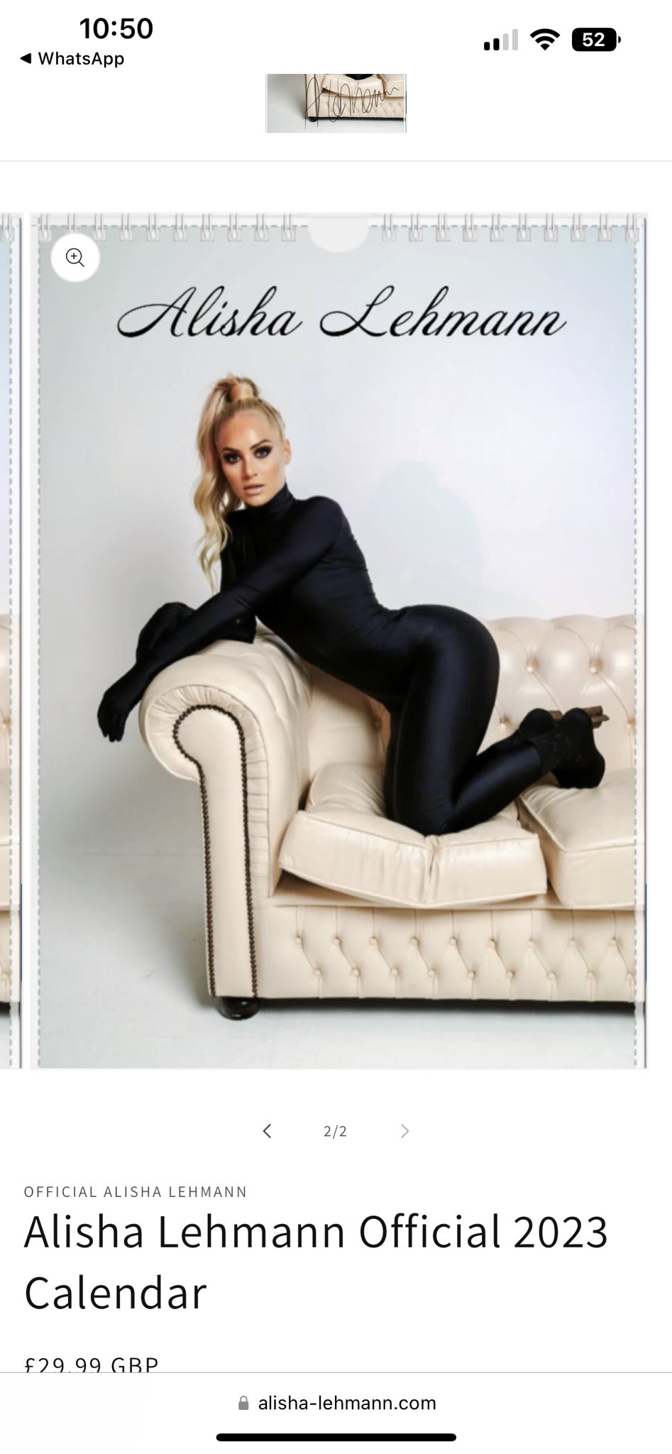 Alisha Lehmann Kalender