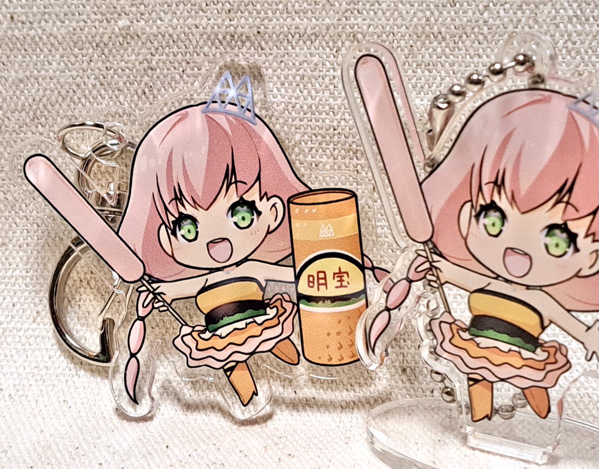 「#郡上明宝イラストアート展アクキーの明宝ハム付きバージョン作ったので投入ですひと」|ささつゆ🦊5/5【COMITIA144】H28b📚5/6【A40】参加のイラスト