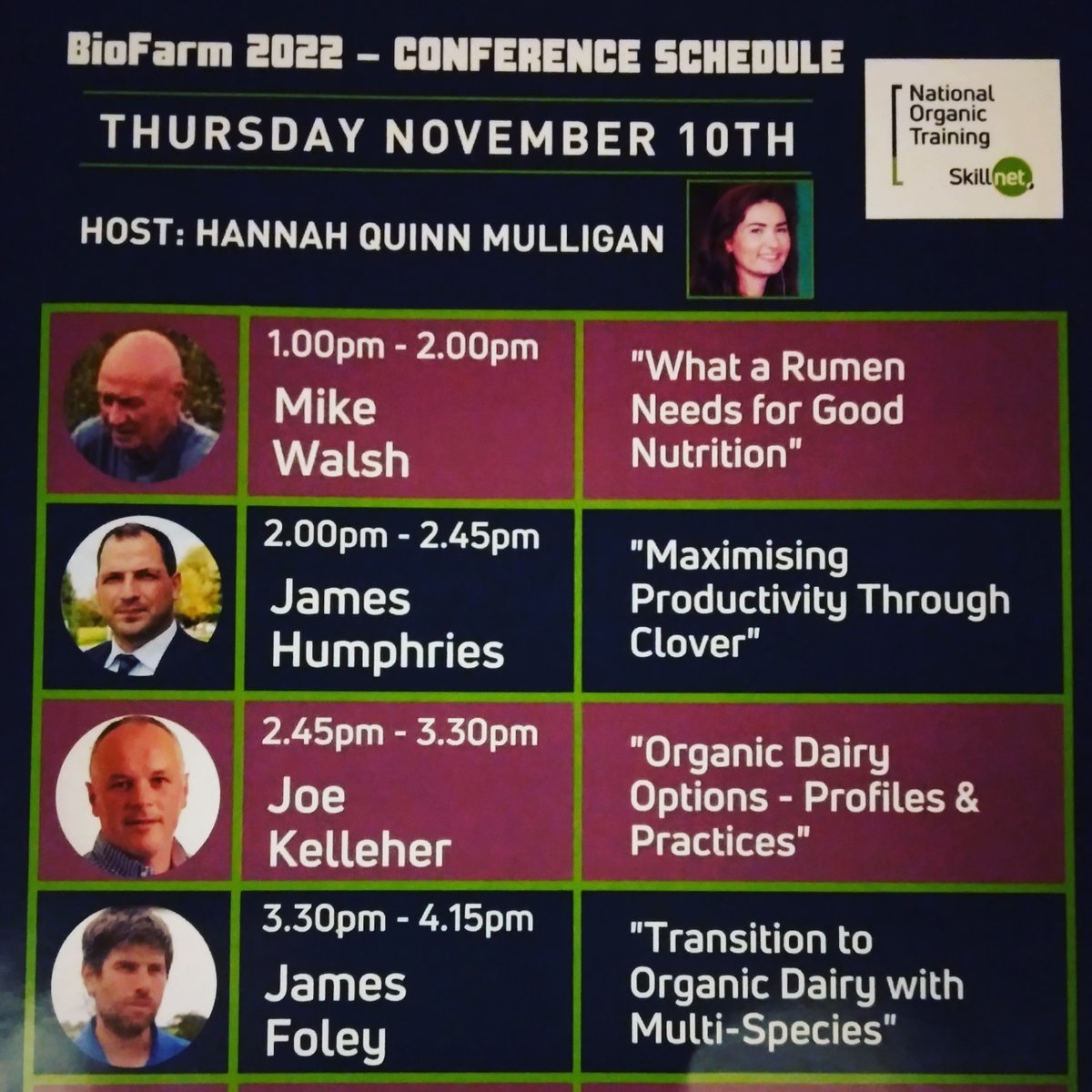 organictrust's tweet photo. @coolydoody farmer James Foley & @organictrust member in conversion, speaking @NatOrgSkill #Biofarm today at 3.30pm on transitioning to #organicdairy with #multi-speciesswards in Ireland.
#OrganicAgriculture #foodsystems #pasturedraised #addedvalue #biodiversity https://t.co/pk9hworJxf