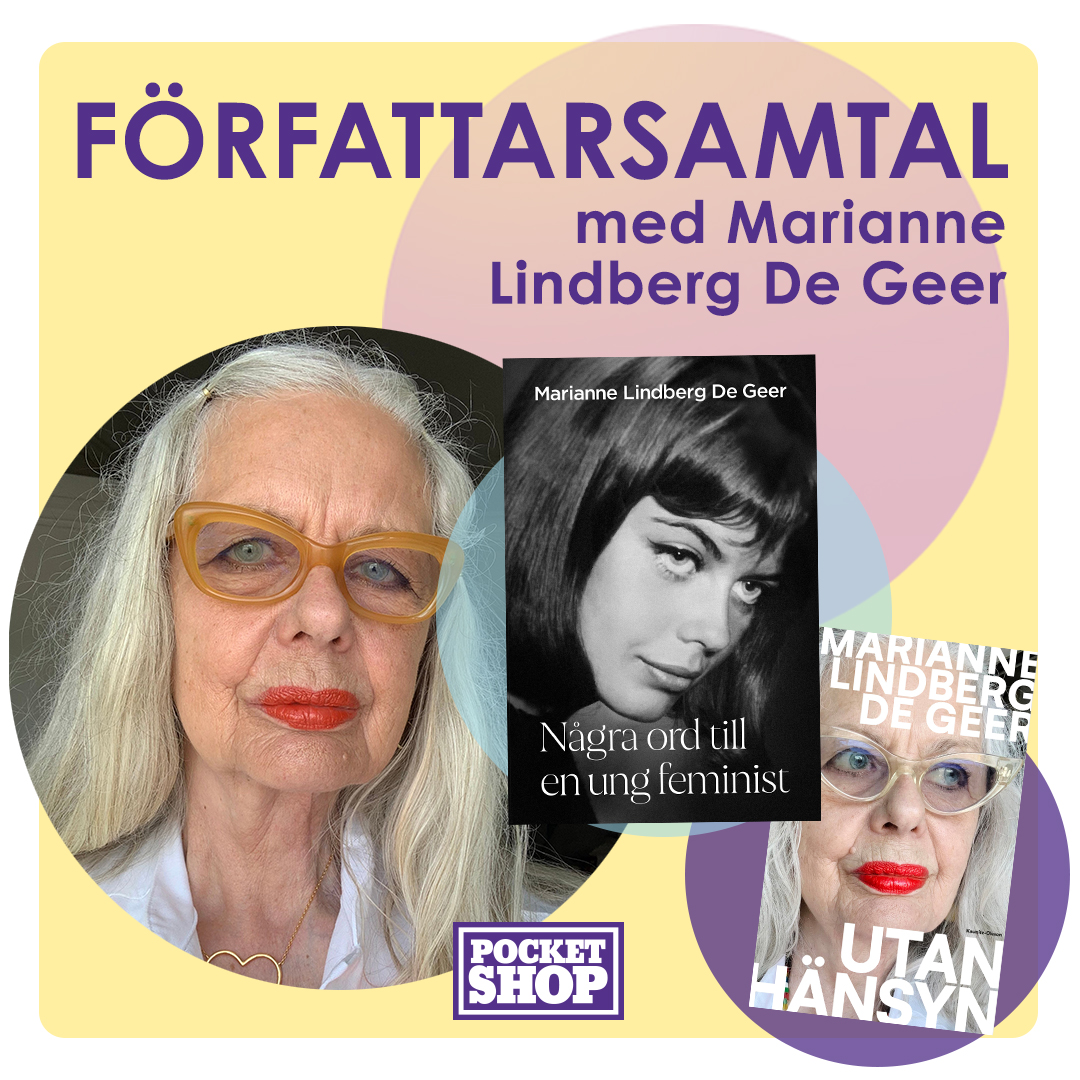 Onsdagen den 23 november kl. 19.00 är du varmt välkommen till författarsamtal med Marianne Lindberg De Geer. Eventet äger rum i Pocket Shop på Götgatan 40 (Stockholm) och är kostnadsfritt. Du hittar mer info på fb.me/e/1YyWd5SaY 📙🖊️
