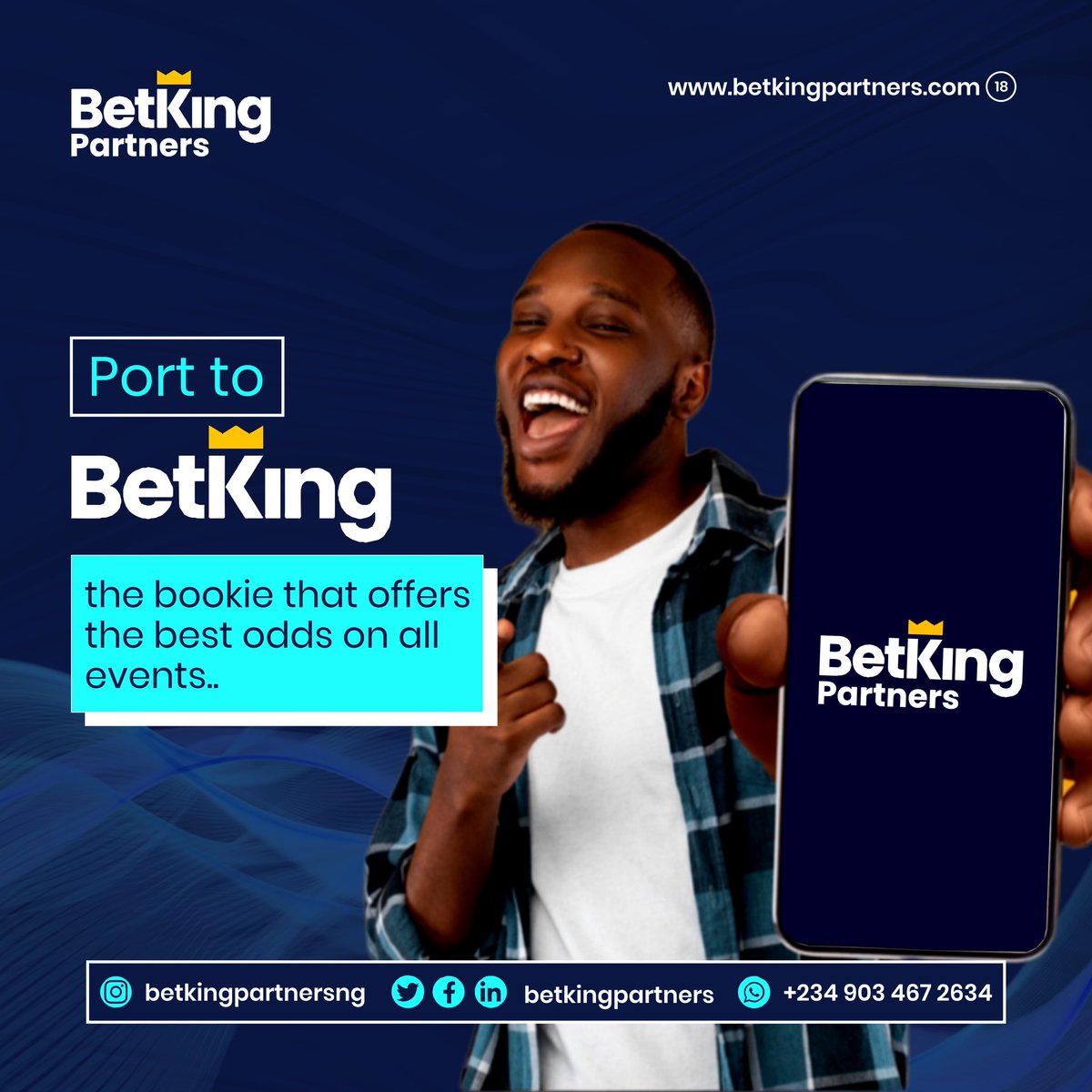 BetkingPartners's tweet photo. Stop wasting your time and money by dealing with bookies that restricts what you do and how you do it when it comes to online betting. @Betkingng is the best bookie there is! https://t.co/42cst6AFFG