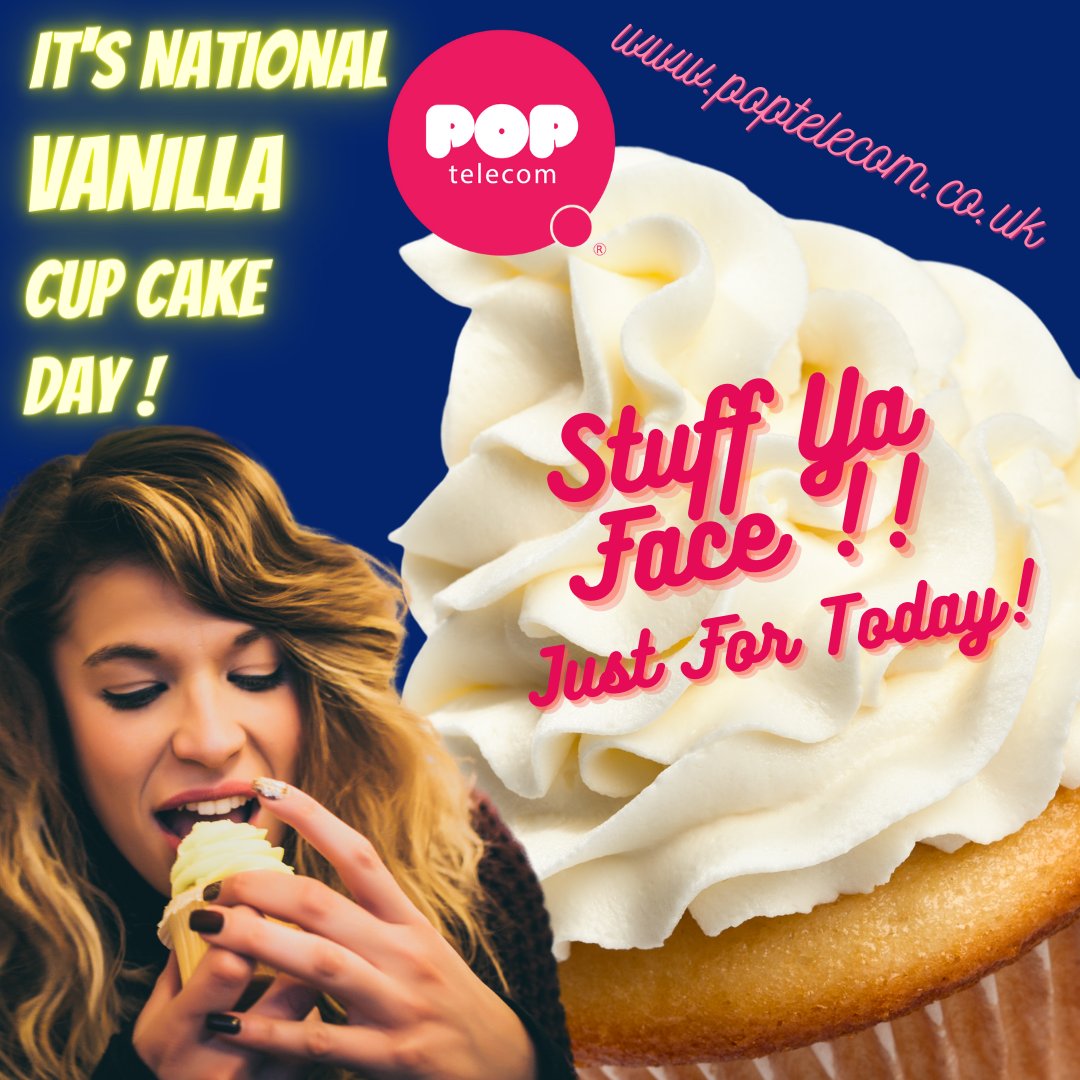 PopTelecom's tweet image. Eat as many as you can !! ..but don't be sick !! National Vanilla Cup Cake Day is here!! We know .. We know.. do it!! #NationalVanillaCupCakeday #cupcake #vanilla #yummy #food #dessert #CheapBroadband #CheapBroadbandDeals #cheapSimOnlyDeals #Cheapestbroadbanduk